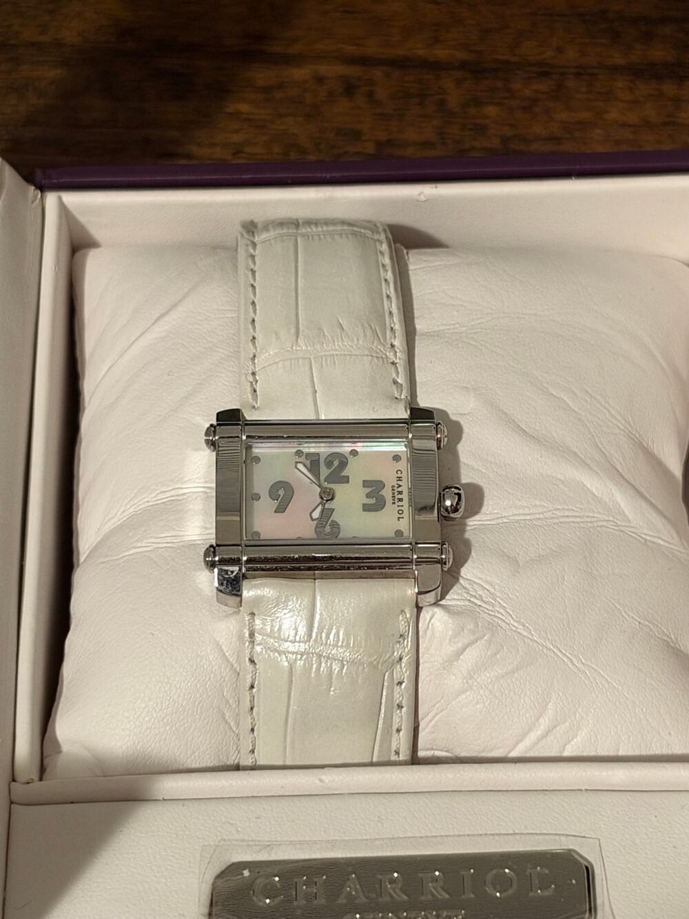 Charriol Geneve Women's Swiss Quartz Watch CCHS Pearl Dial Box & Papers
